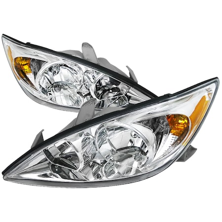 Spec-D Tuning 02-04 Toyota Camry Euro Headlights Chrome Housing 2LH-CAM02-RS